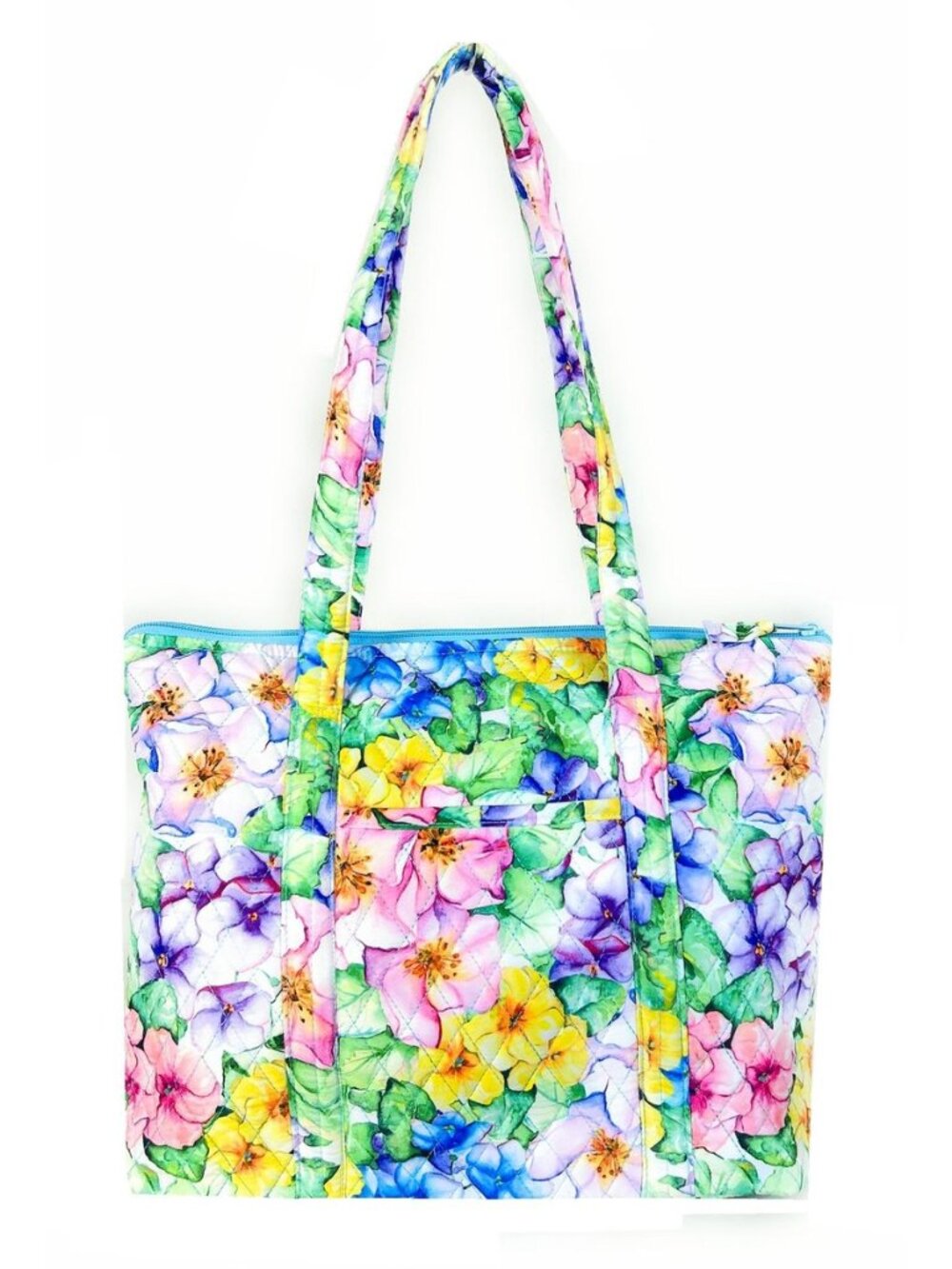 Quilted Small Tote, Lightweight Fabric Handbag Purse